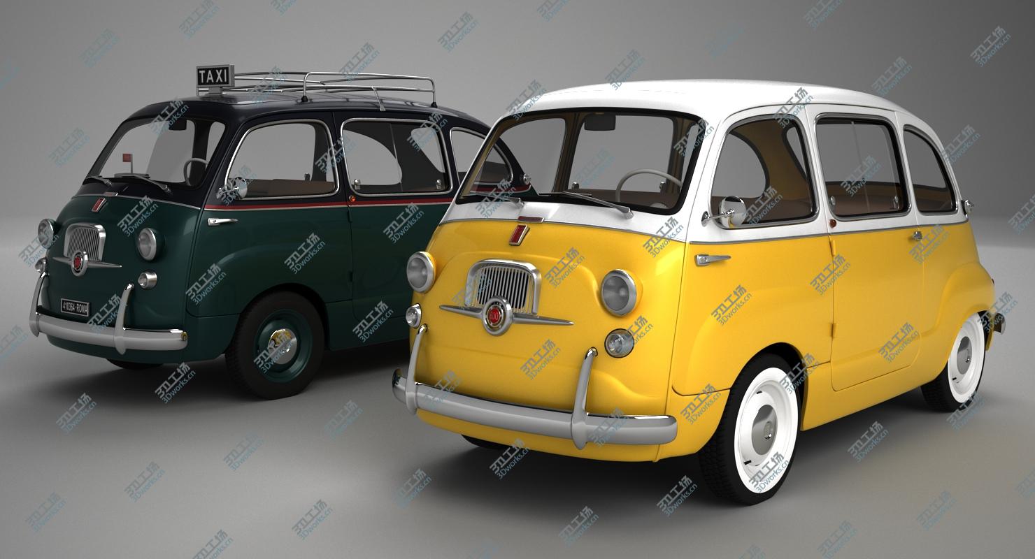 images/goods_img/202105073/Fiat 600 Multipla 1957 COLLECTION 3D model/2.jpg